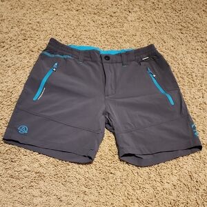 Ternua Men's Gray Athletic Shorts with Blue Accents